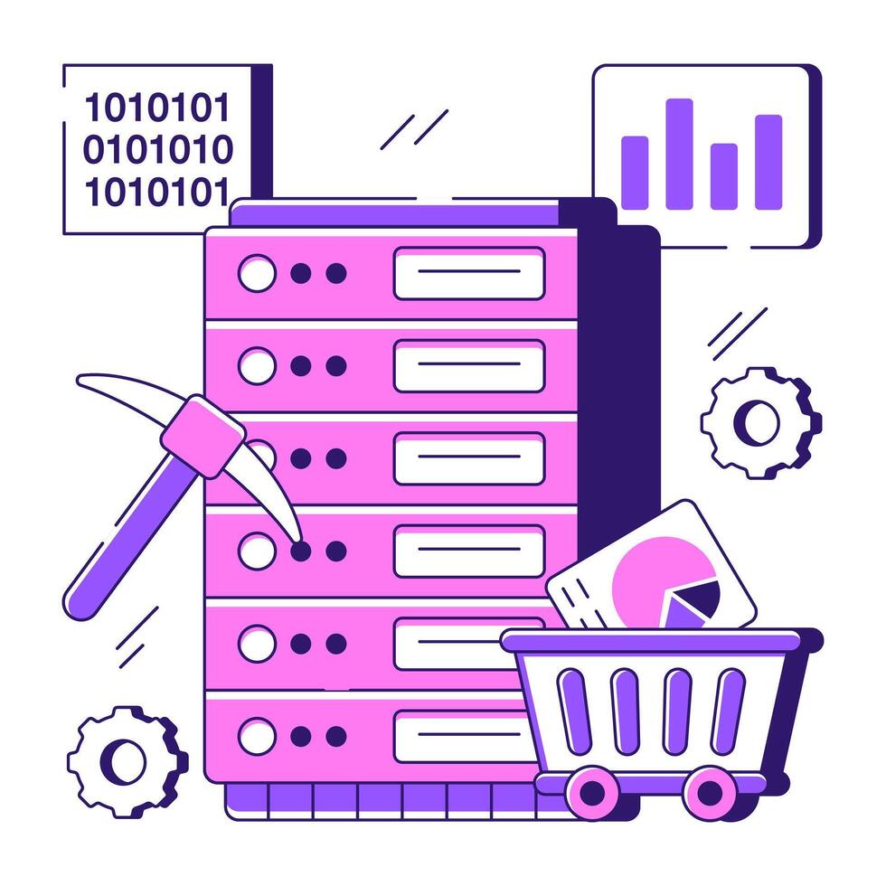 An illustration design of data mining vector