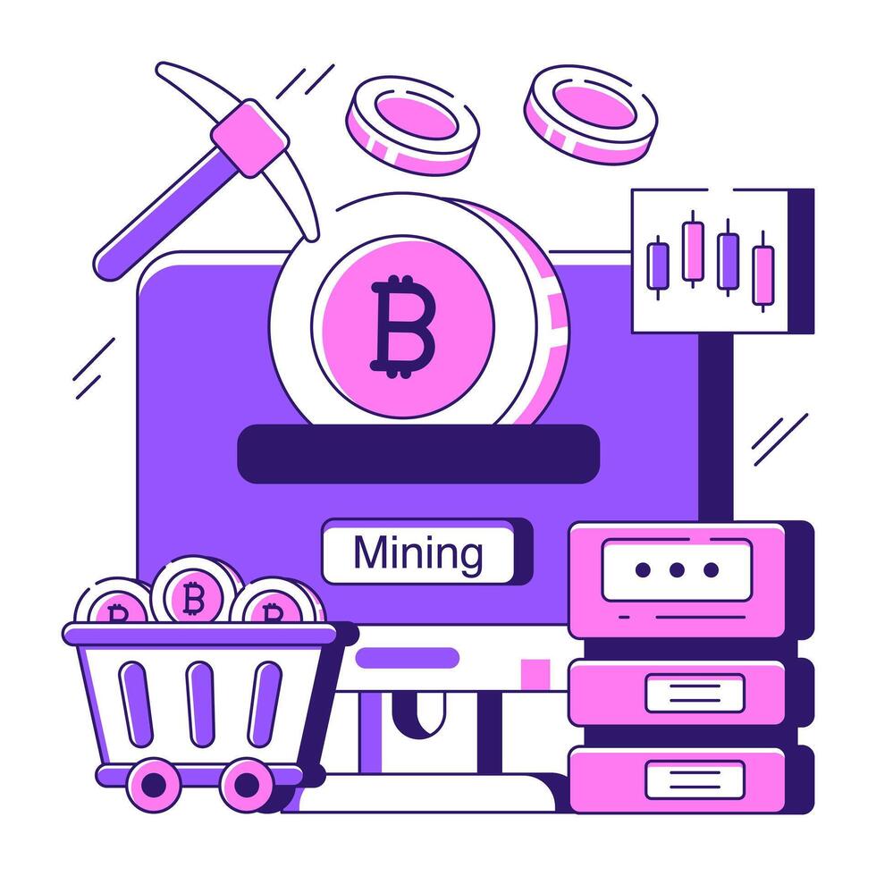 An illustration design of data mining vector