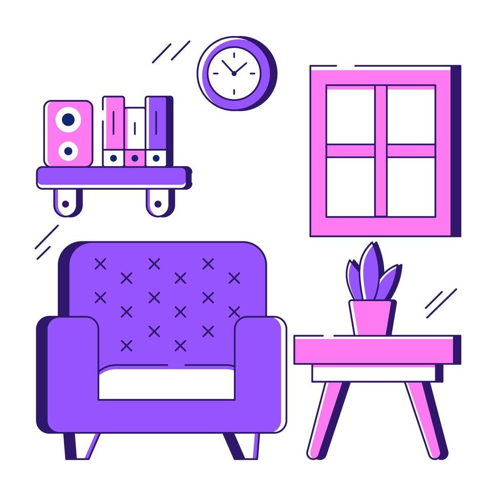 A unique design illustration of workplace vector
