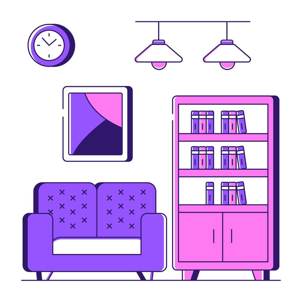 A unique design illustration of workplace vector