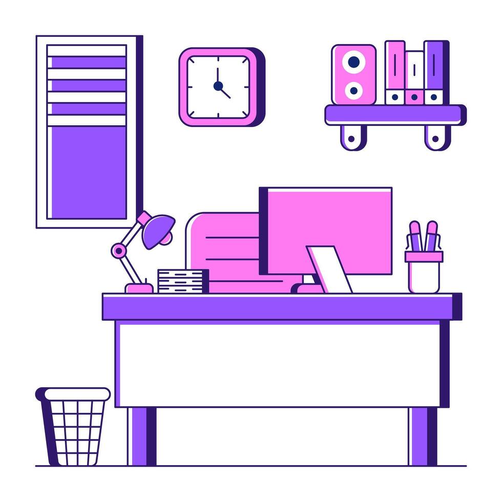 A unique design illustration of workplace vector