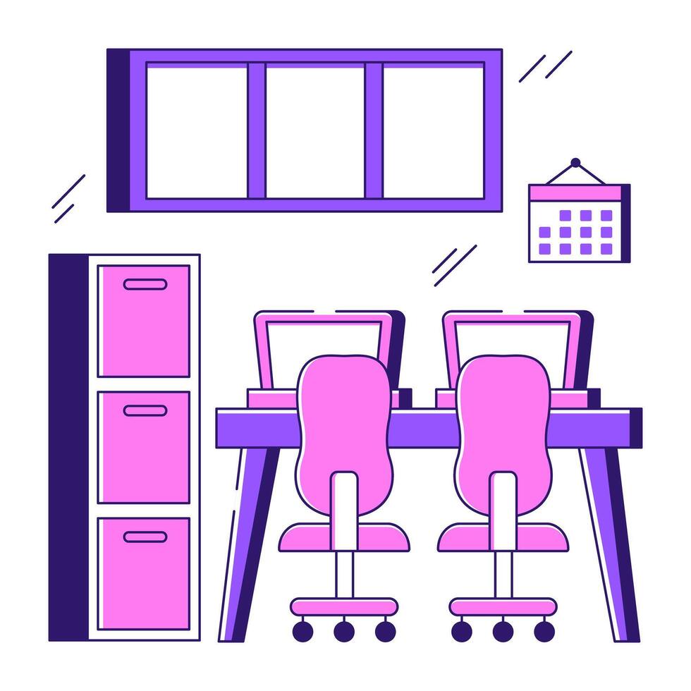 A unique design illustration of workplace vector