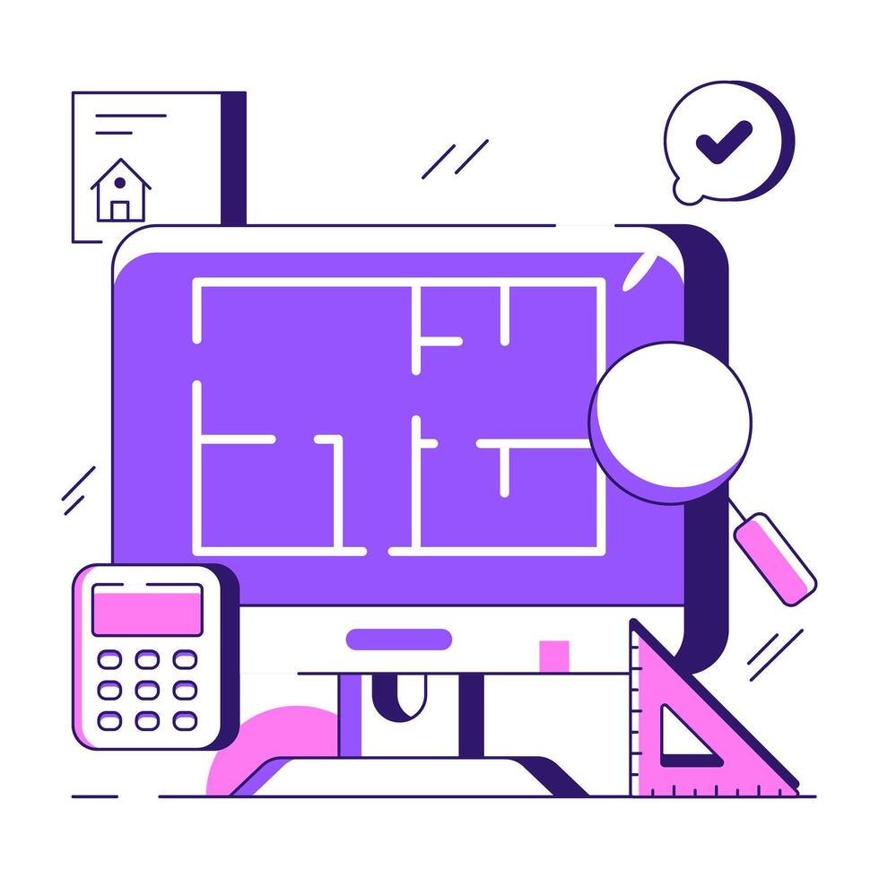 Perfect design illustration of house plan vector