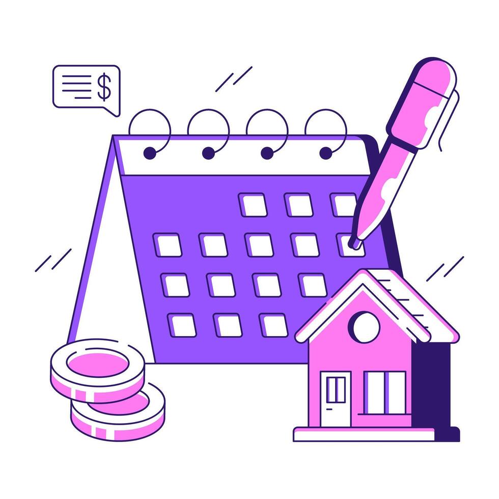 Modern design illustration of calendar vector