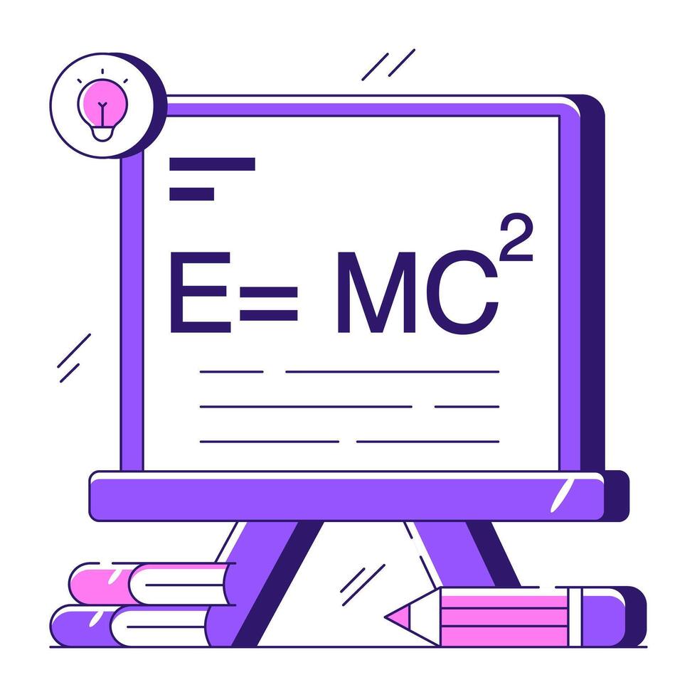 An illustration design of physics formula vector