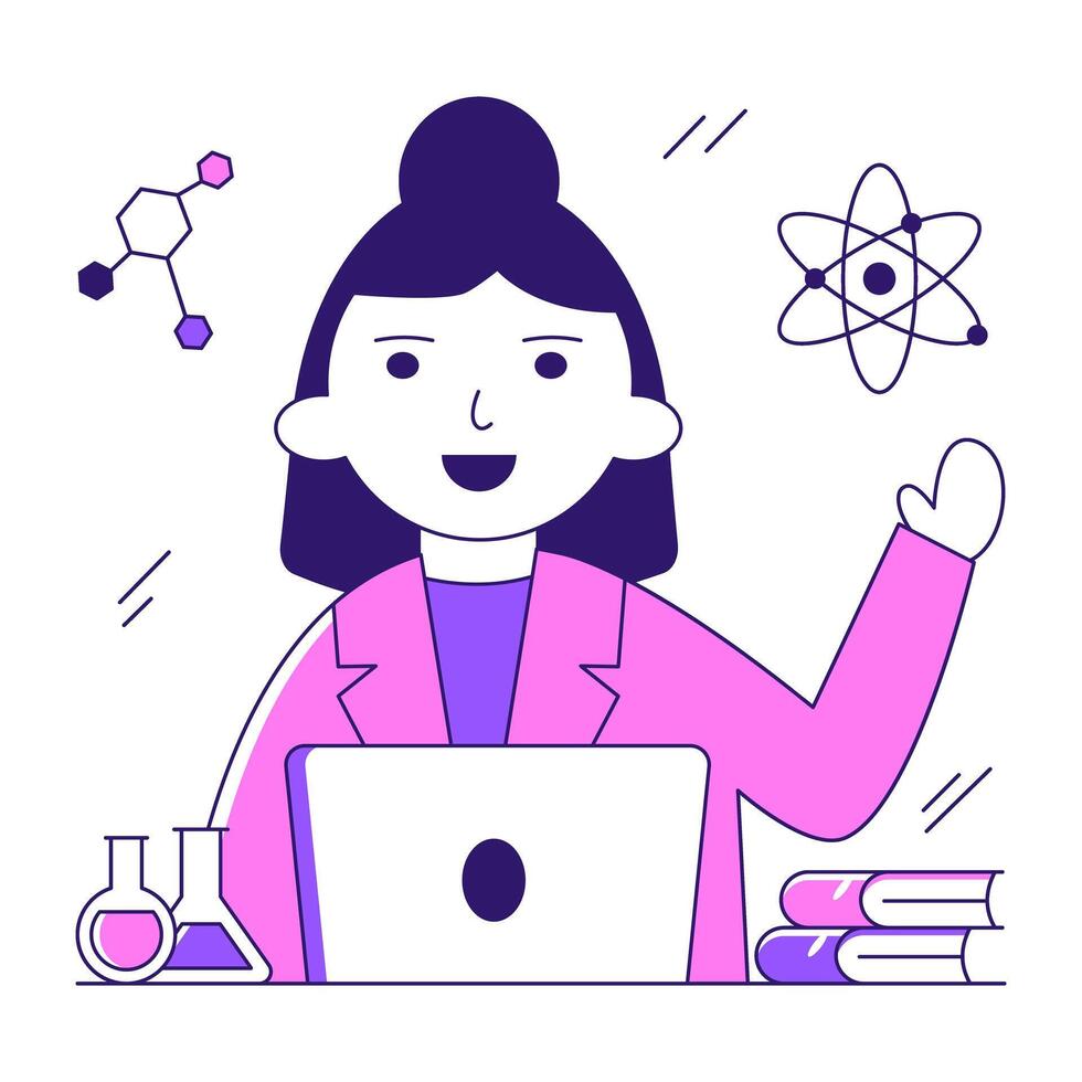 Premium download illustration of scientist vector