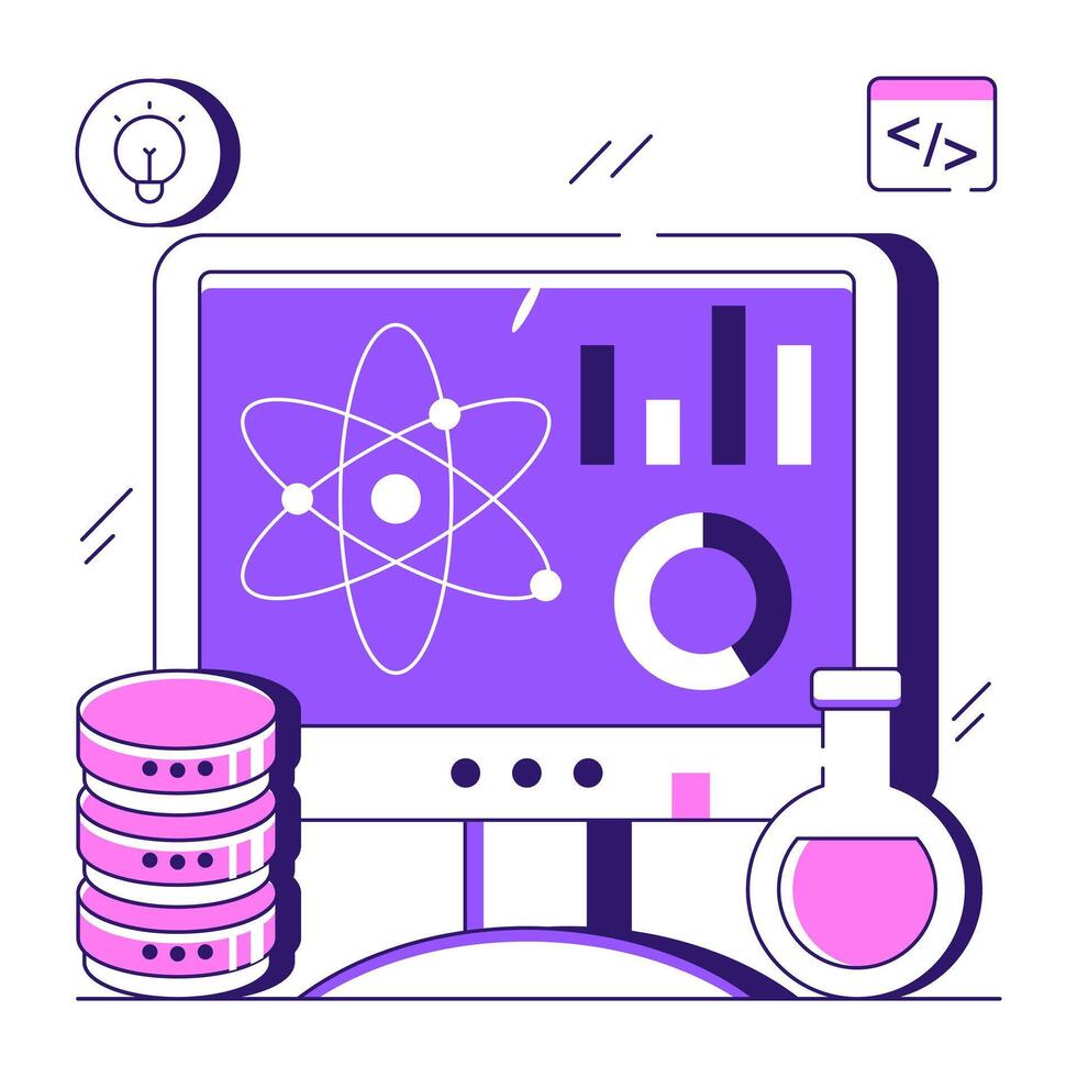 An illustration design of data science vector