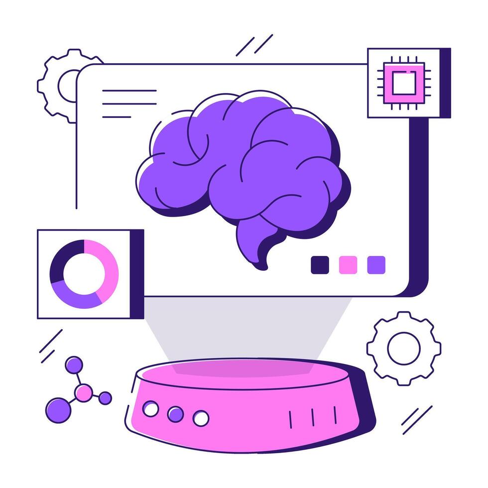 A premium download illustration of brain vector