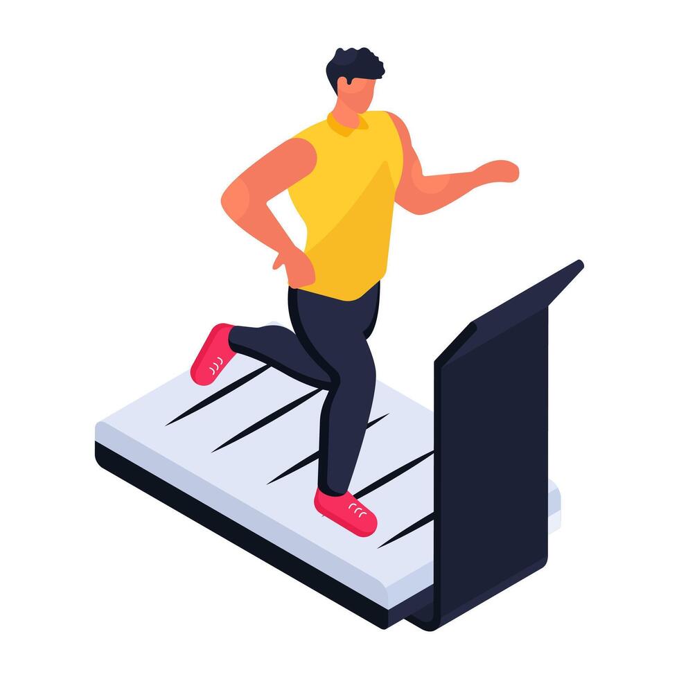 Conceptual isometric design illustration of runner vector