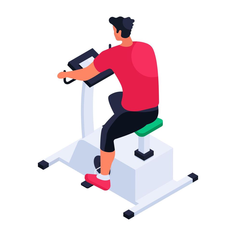 Trendy design illustration of bike exercise vector