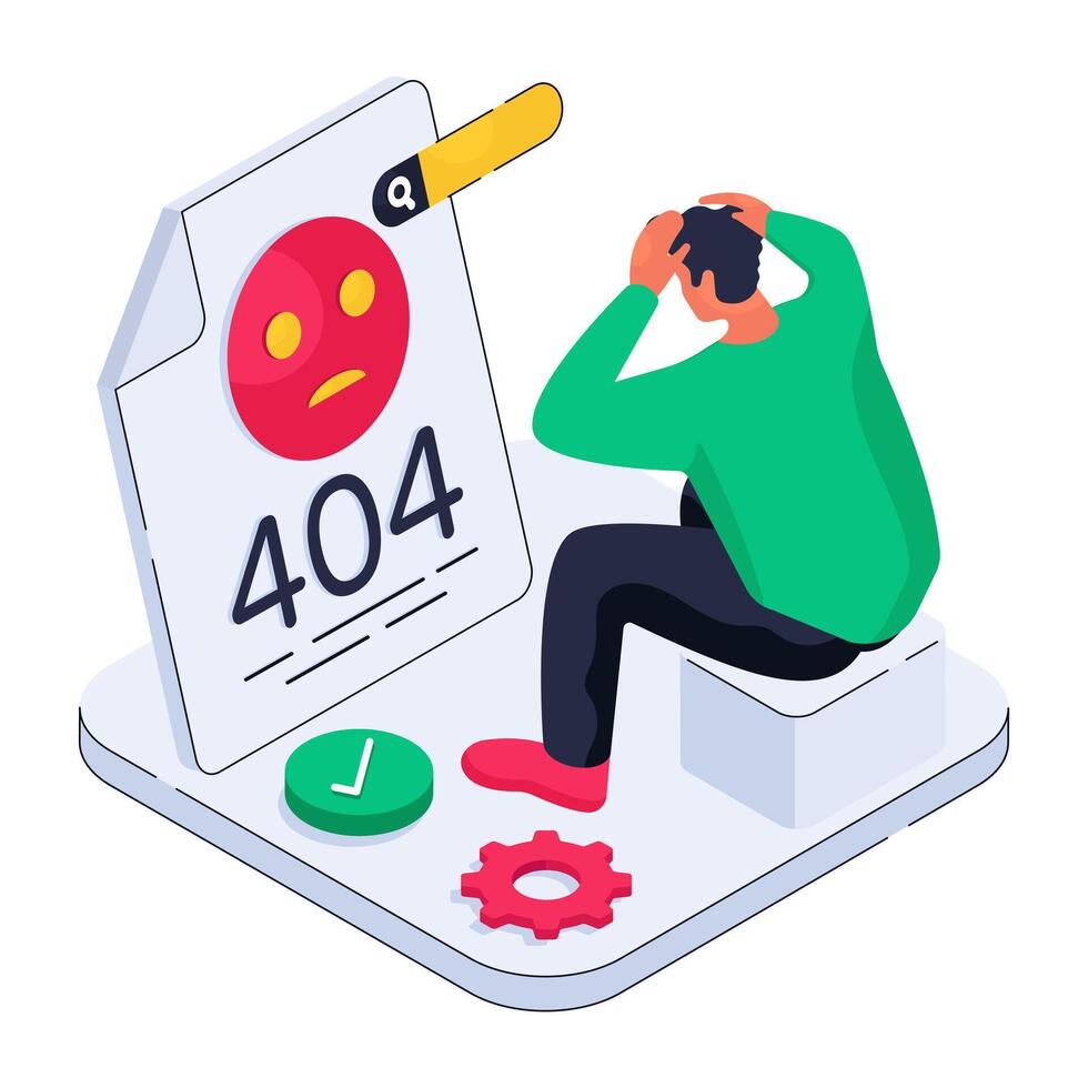A creative design of page not found vector
