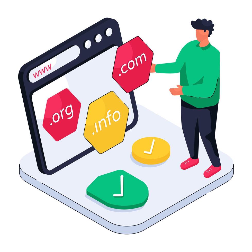 An illustration design of web domains vector