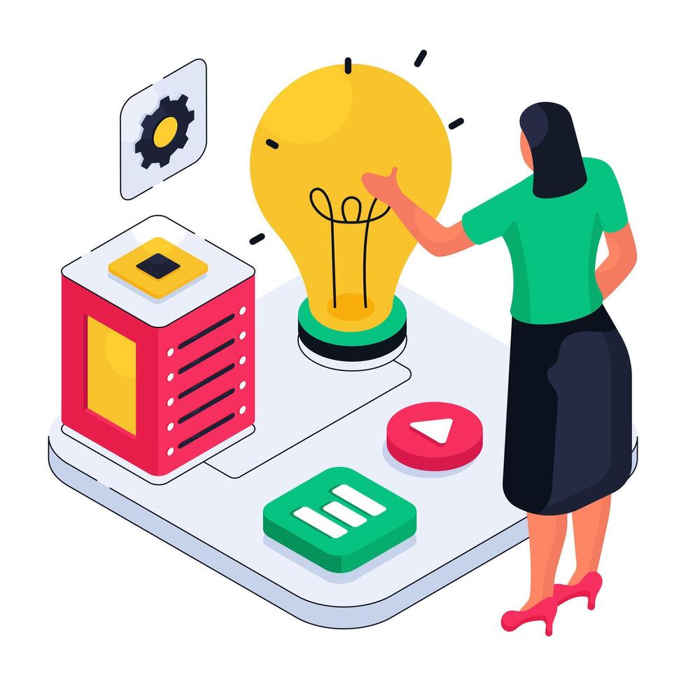 Light bulb , illustration of creative idea vector