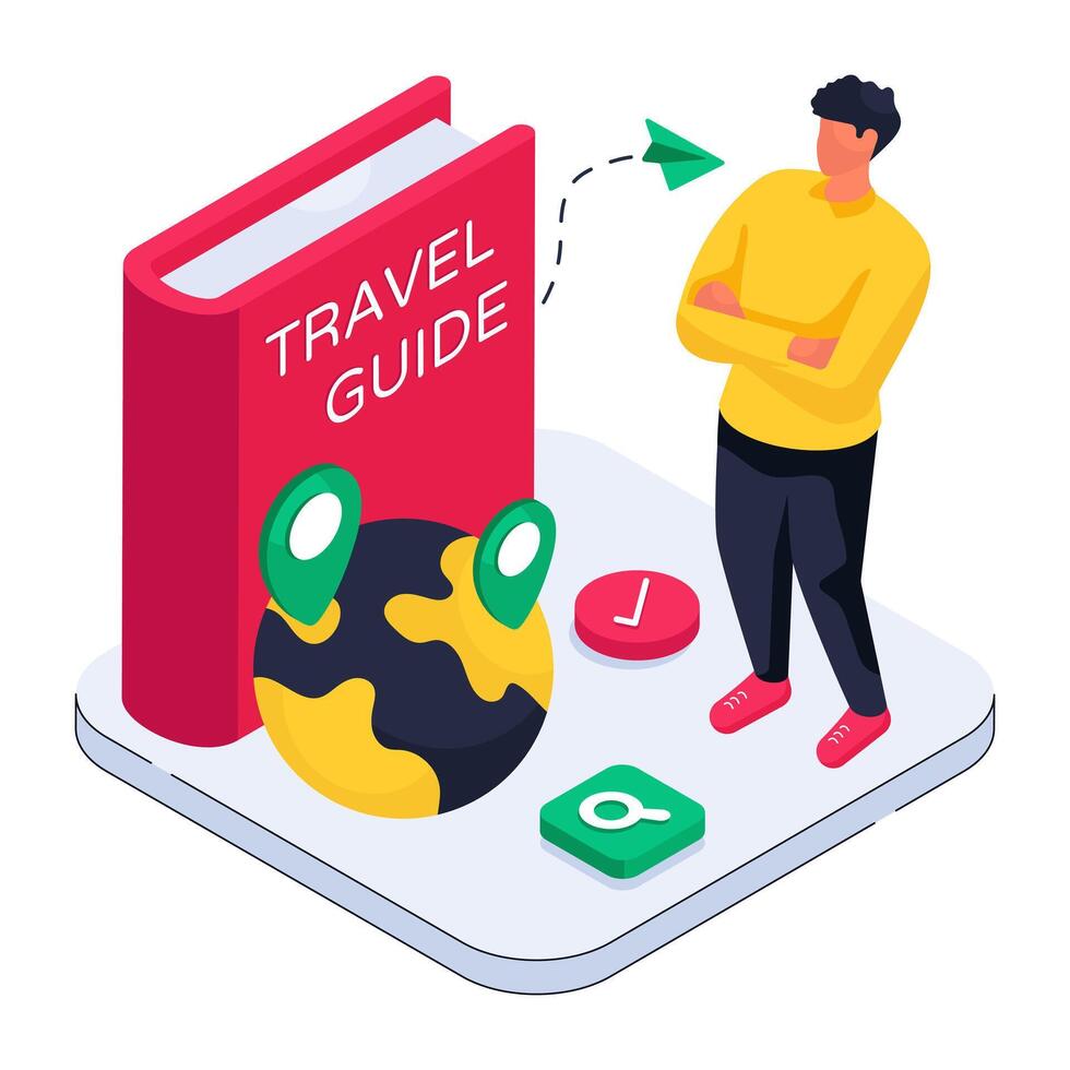 Modern design illustration of travel guide vector