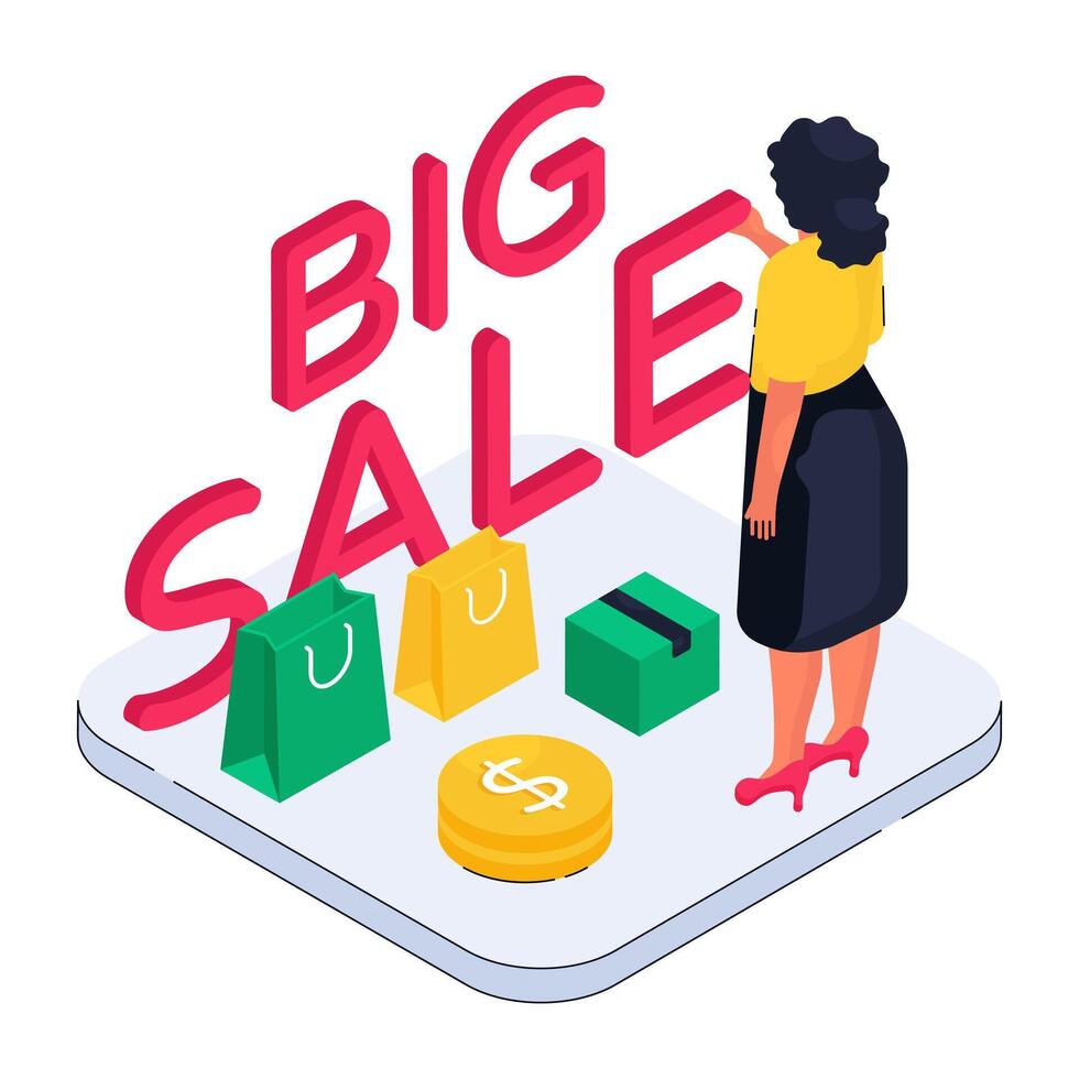 A beautiful design illustration of big sale vector