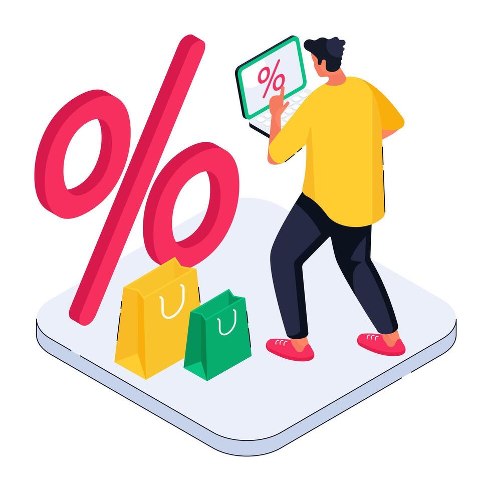 Perfect design illustration of discount vector