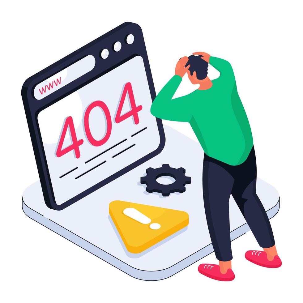 A creative design of error 404 vector