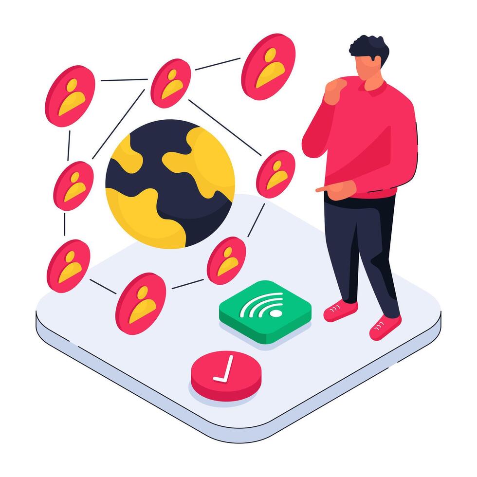 Premium download illustration of global team vector