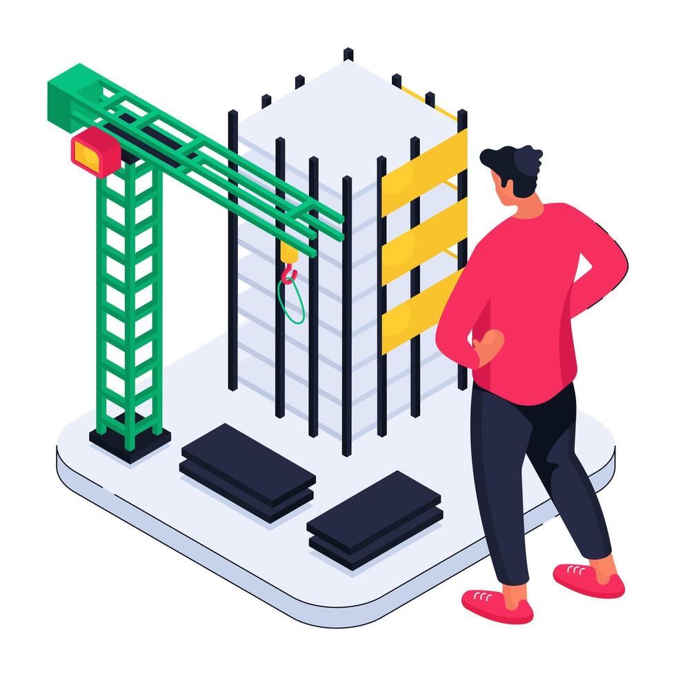A beautiful design illustration of construction site vector