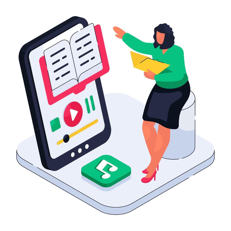 Perfect design illustration of e book vector