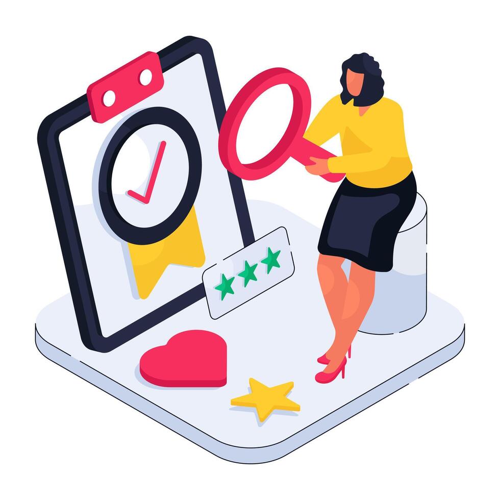 A beautiful design illustration of feedback analysis vector