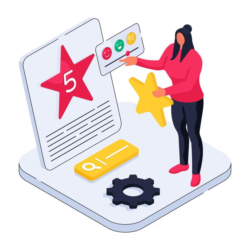 Modern design illustration of feedback form vector