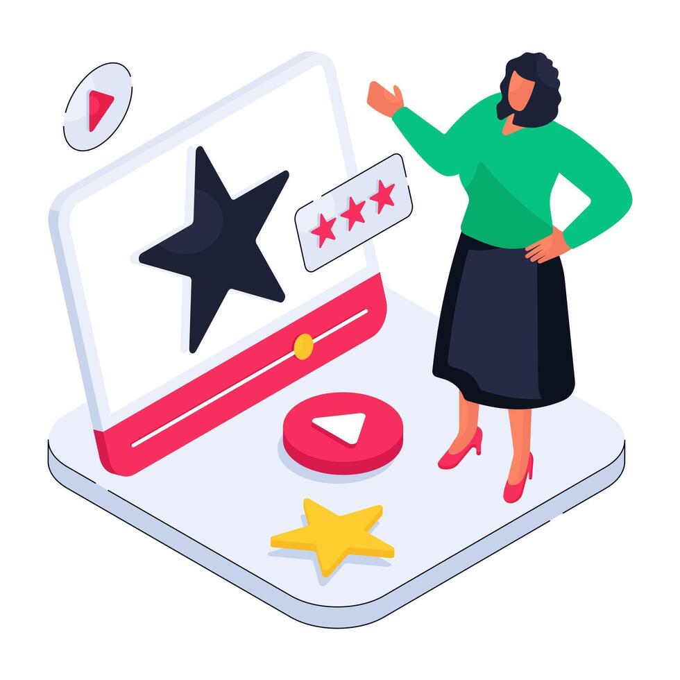 A unique design illustration of ratings vector