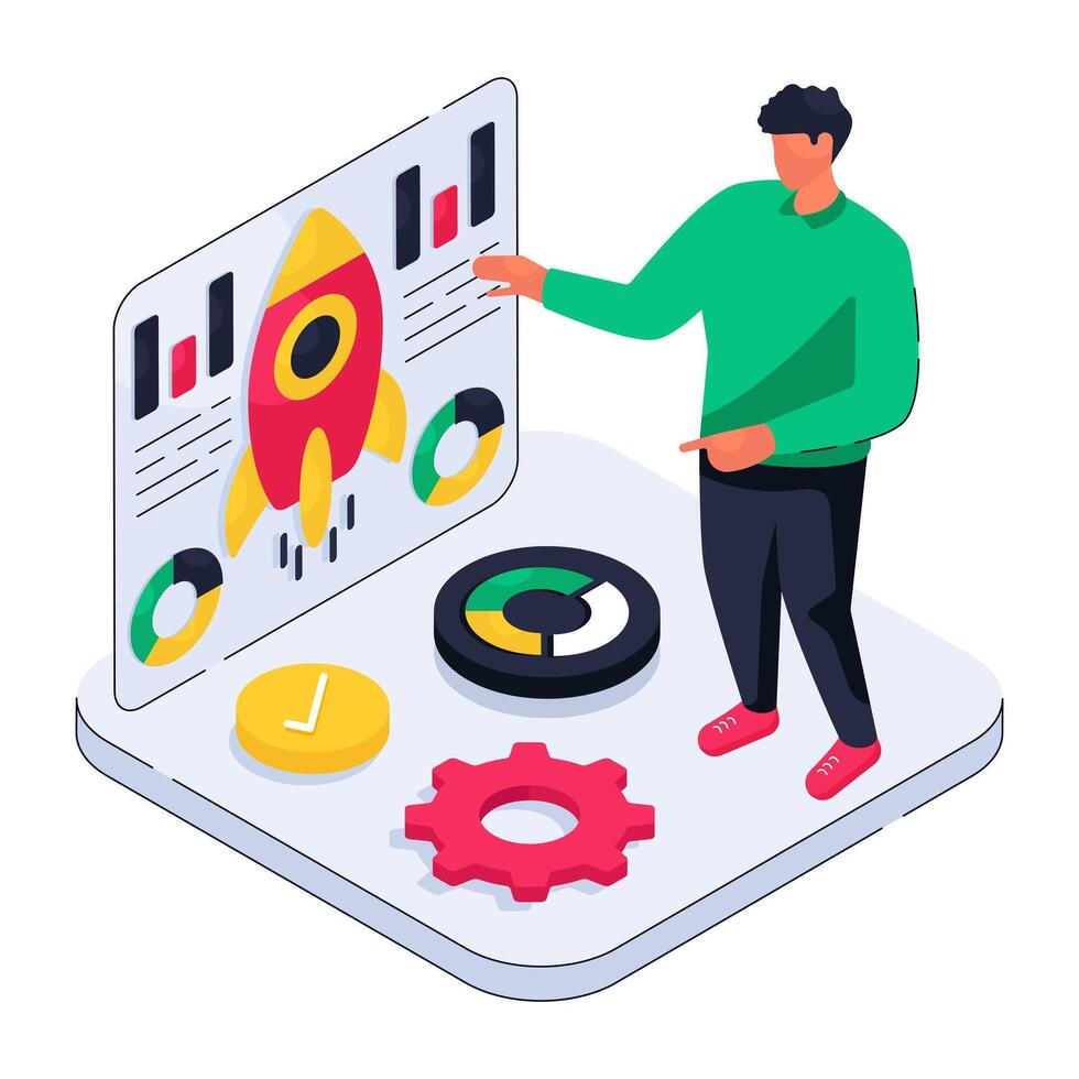 A creative design of business launch vector