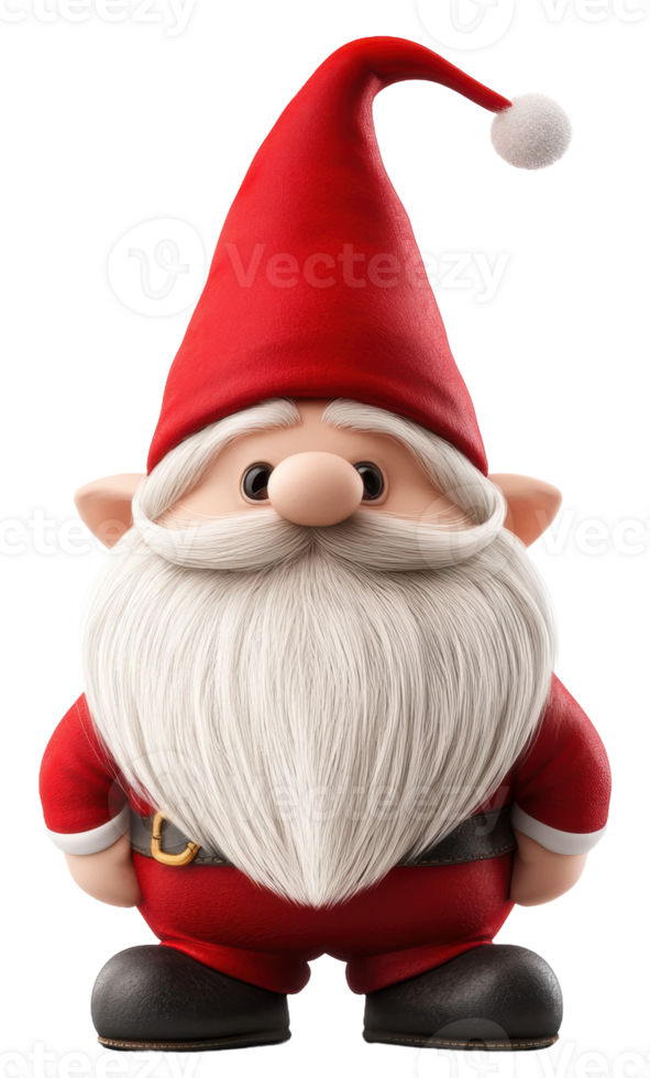 Cute Santa with a big smile in a festive mood, cut out - stock . png