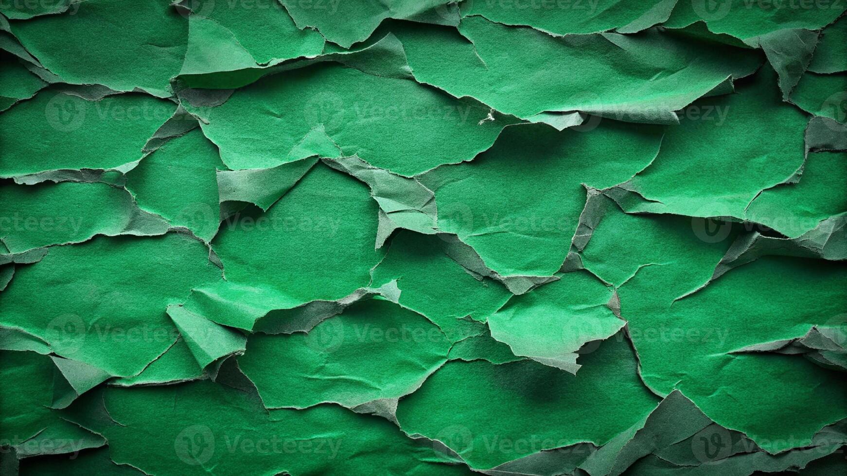 Green ripped torn paper background for your presentation background photo