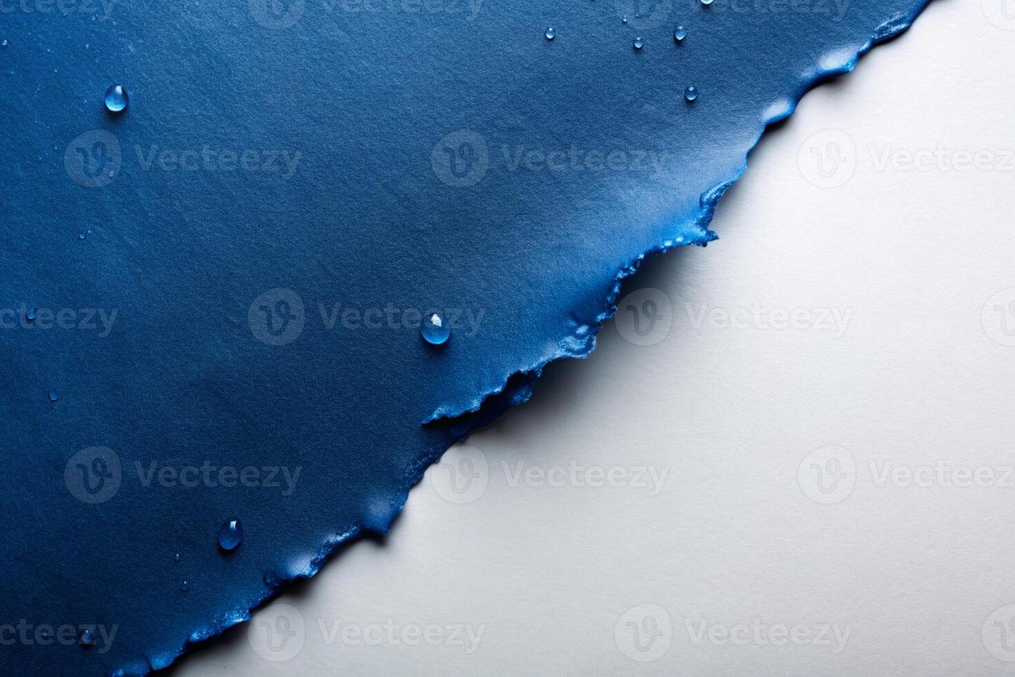 Grey ripped wet paper at white background for your presentation background photo