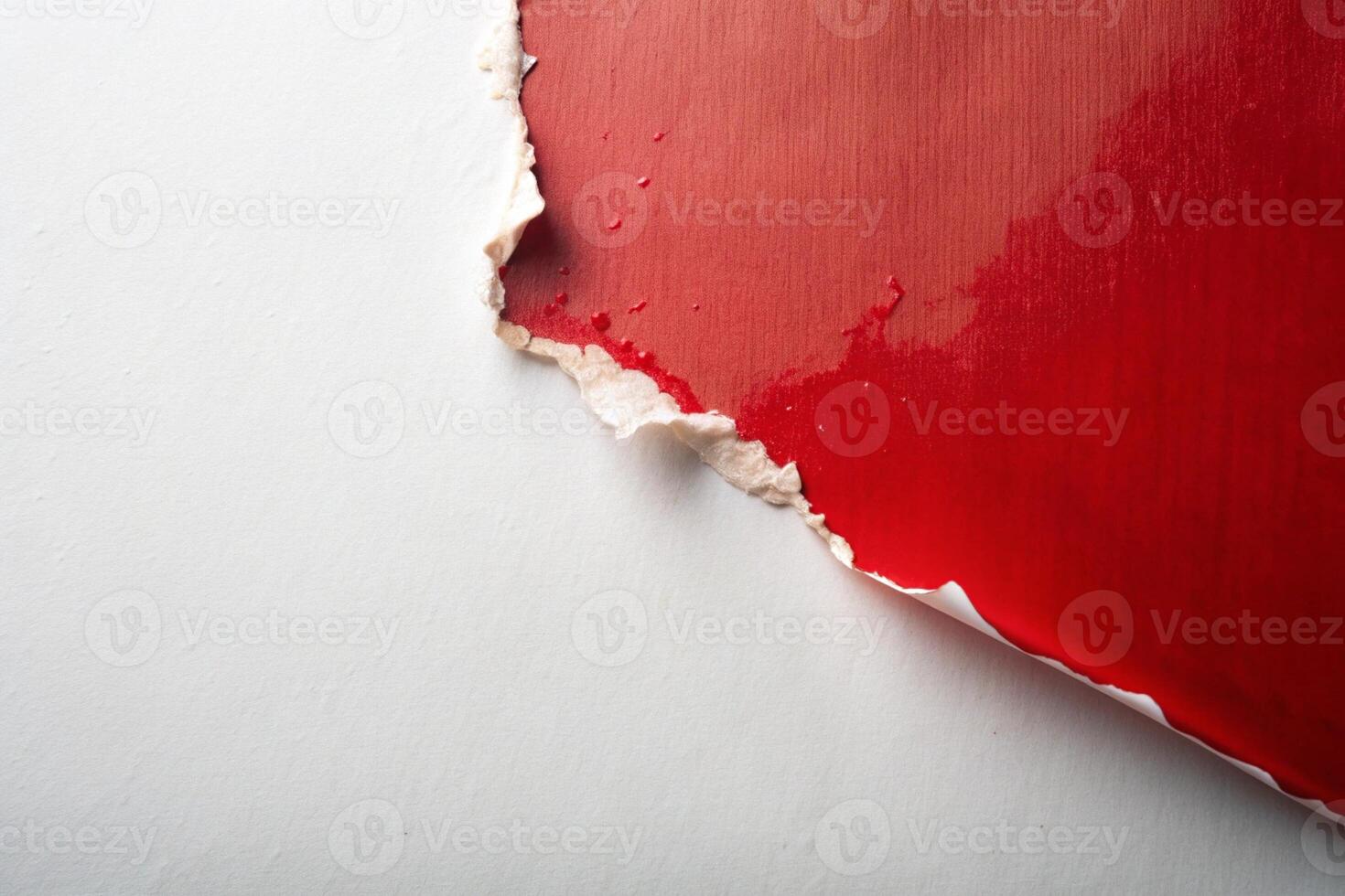 Grey ripped wet paper at white background for your presentation background photo