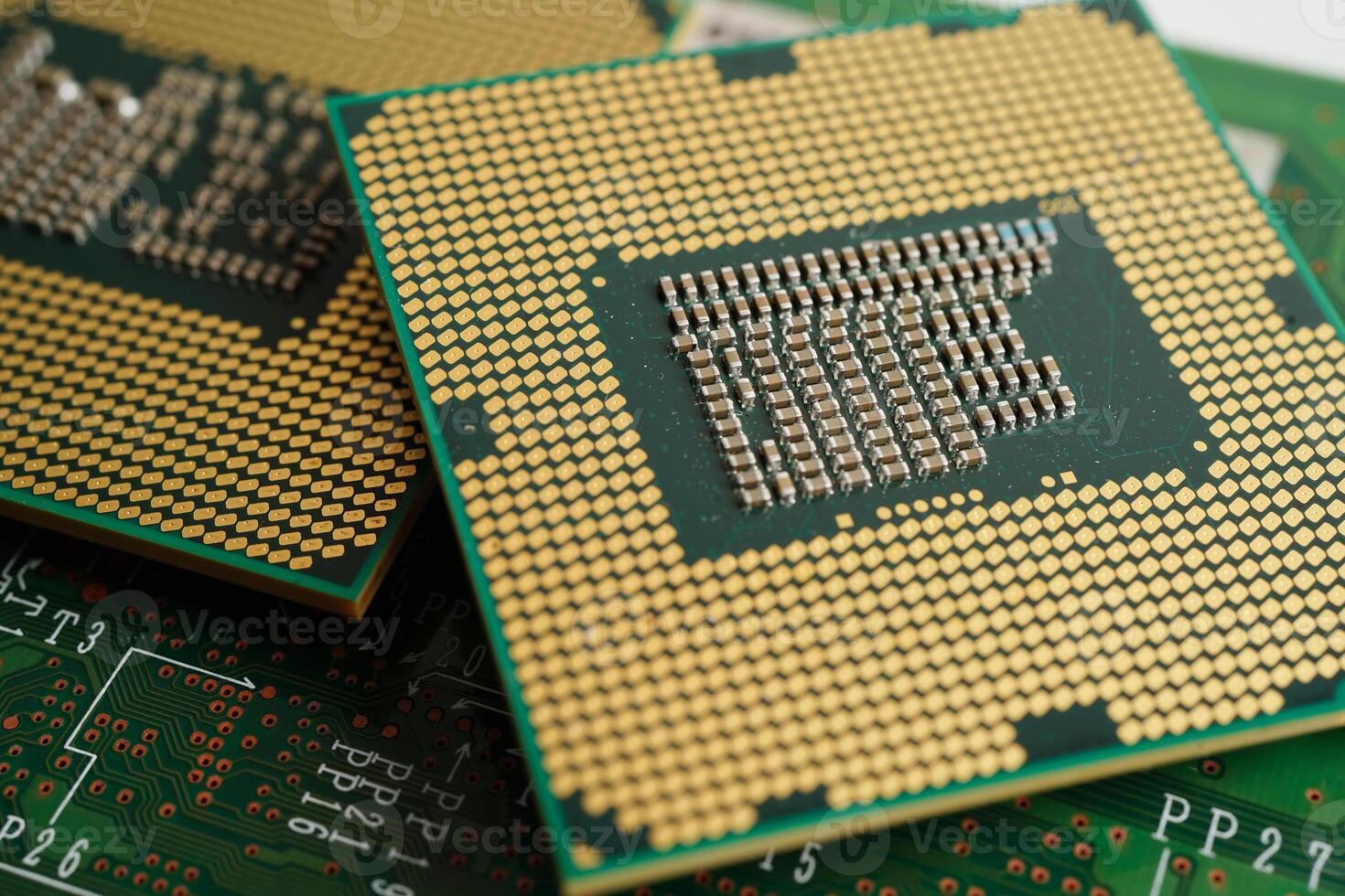 Central Processing Unit, CPU chip processor of computer mainboard, electronic technology. photo