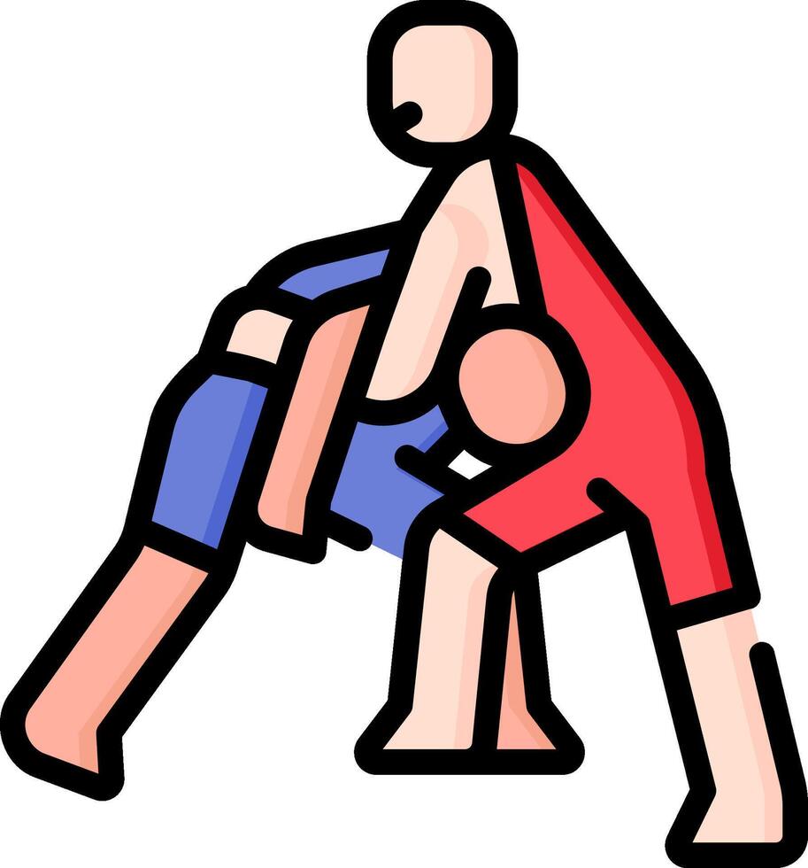 wrestling illustration design vector