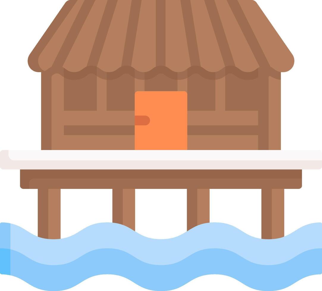 beach house illustration design vector