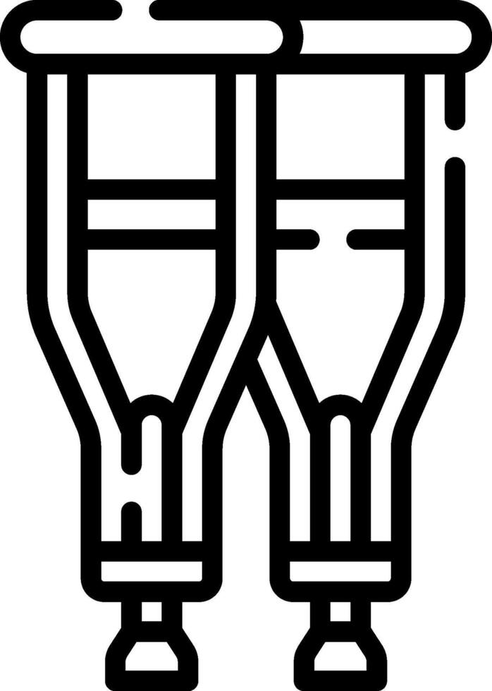 crutches illustration design vector