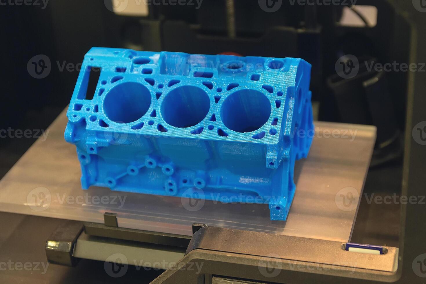 3D printed engine block model photo