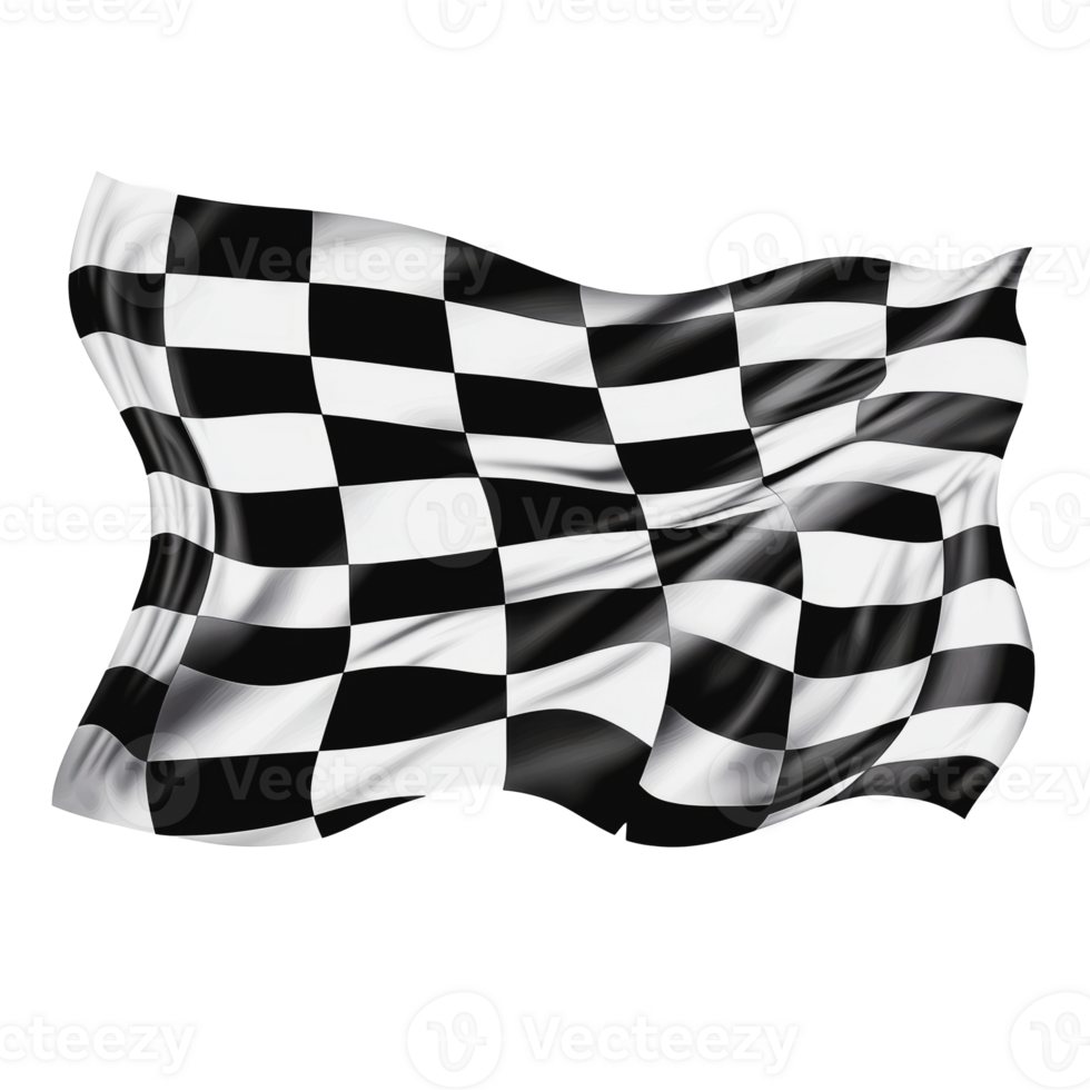 Waving checkered flag during a racing event at sunset png