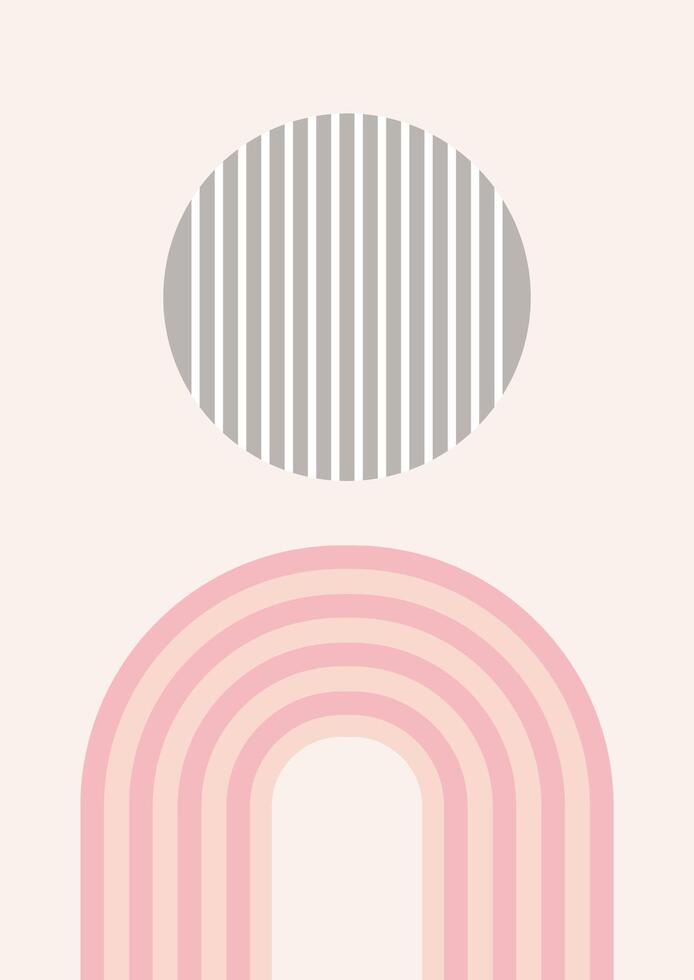 Minimal abstract background with a Scandi style design vector
