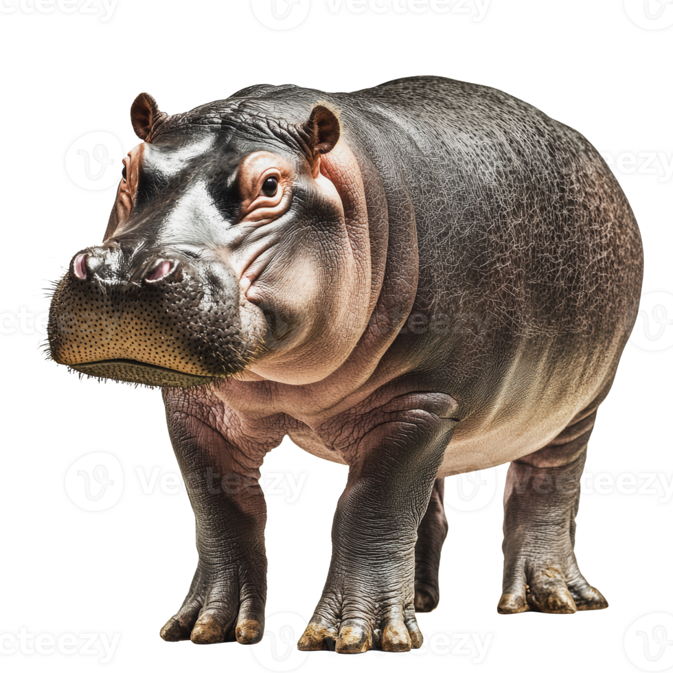 Daytime hippo on solid ground png