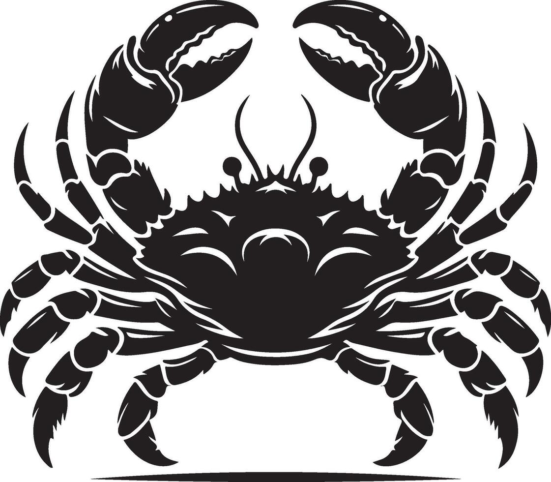 Crab silhouette illustration art vector