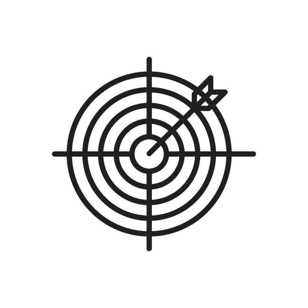 Target logo icon design template isolated illustration vector