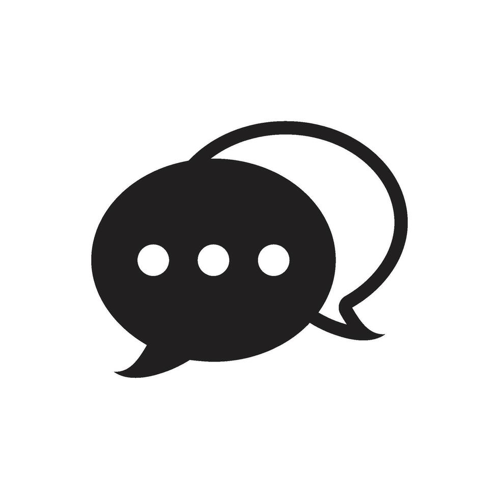 Bubble logo chat icon design template isolated illustration vector