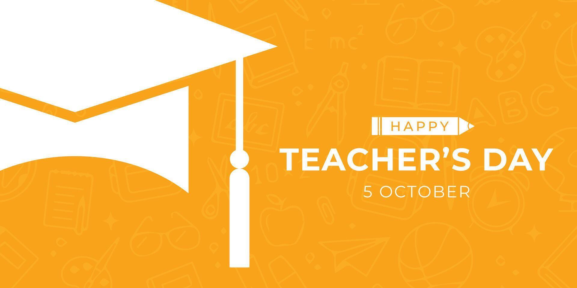 Happy teacher's day vector