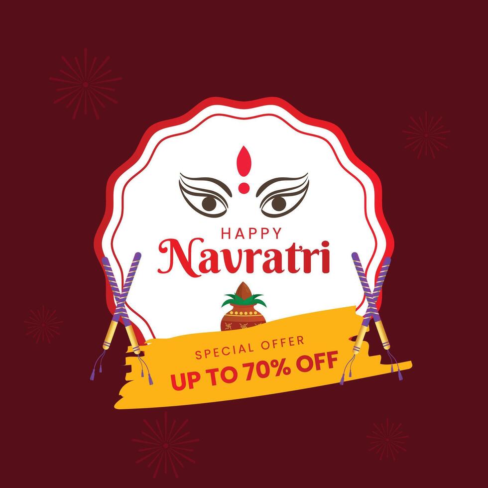 Happy Navratri Festival Offer Sale Template Fully Editable vector