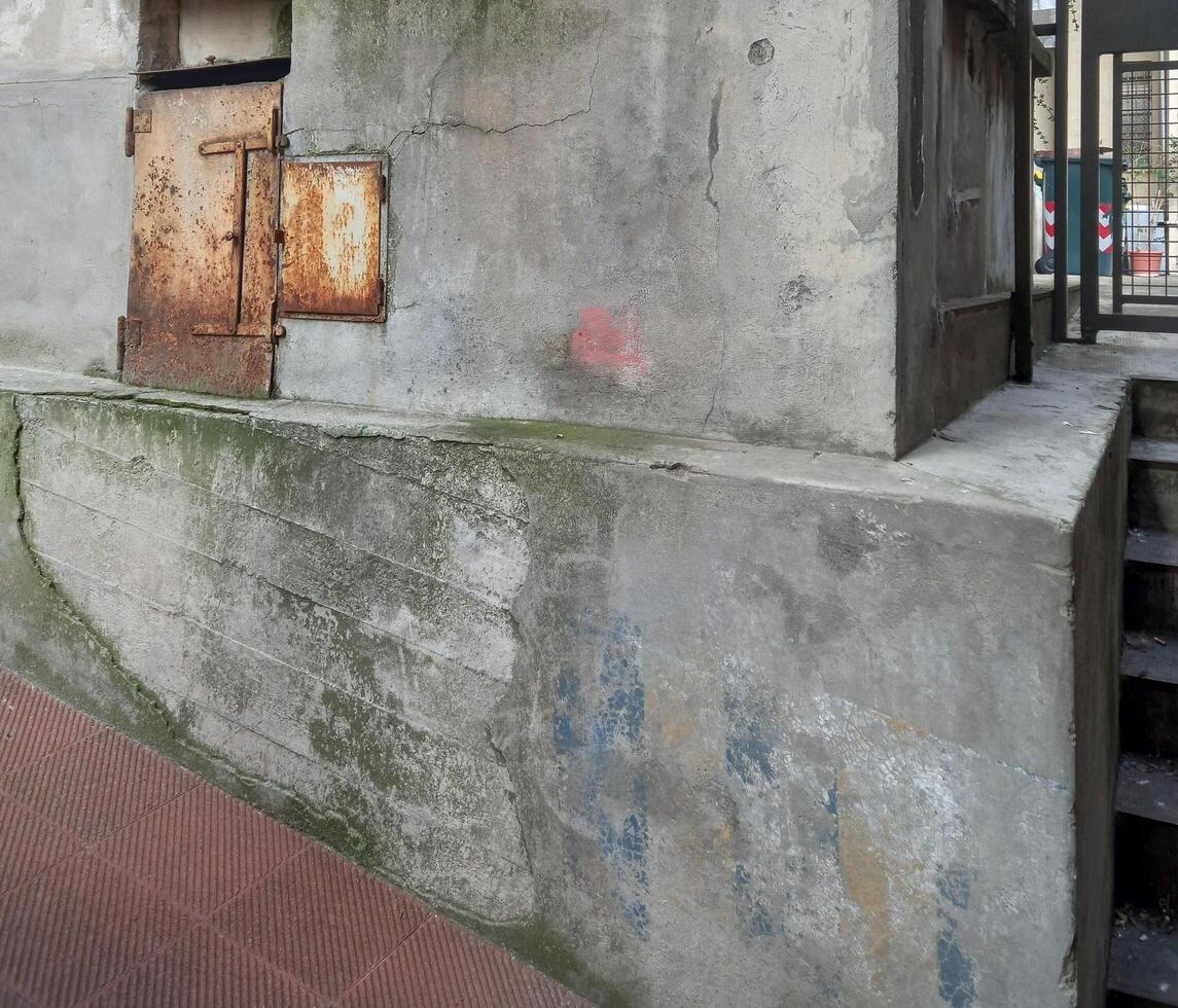 grunge concrete wall rusted door photo