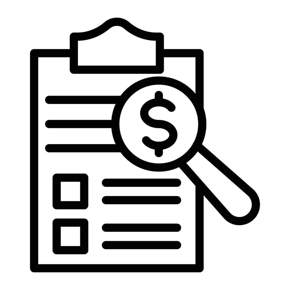 Financial Audit Line Icons Design For Personal And Commercial use vector
