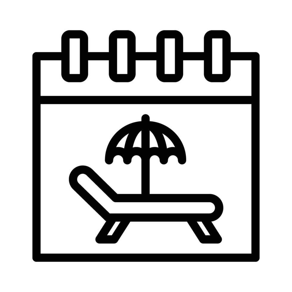Vacation Line Icon Design For Personal And Commercial Use vector