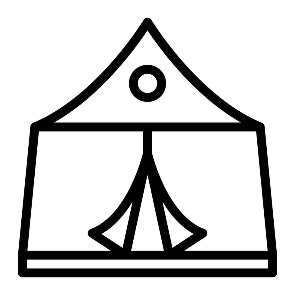 Tent Line Icon Design For Personal And Commercial Use vector