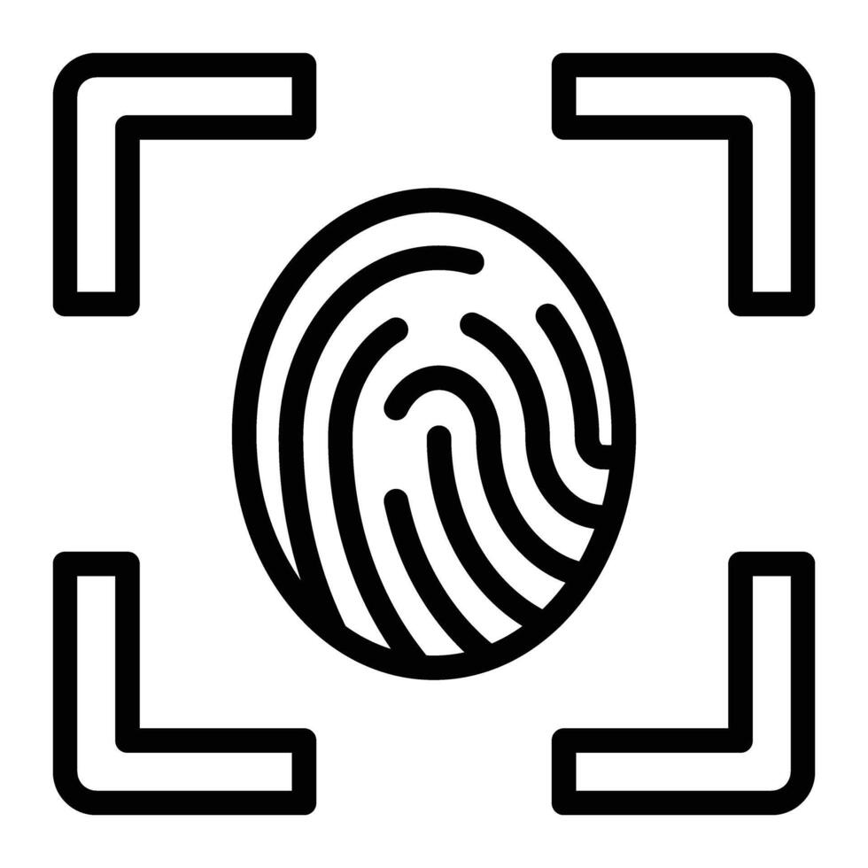 Biometric Line Icon Design For Personal And Commercial use vector